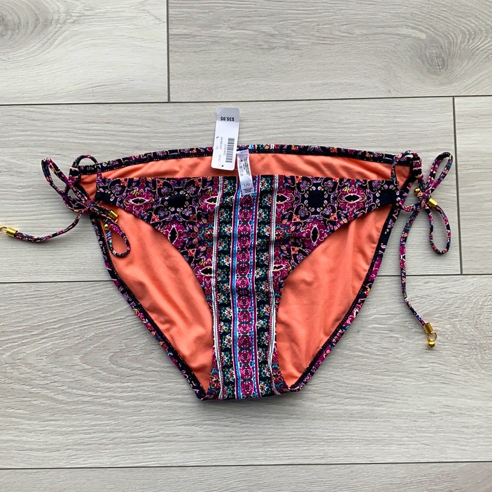 NWT La Vie en Rose - Tie Side Bikini Bottom - Boho!